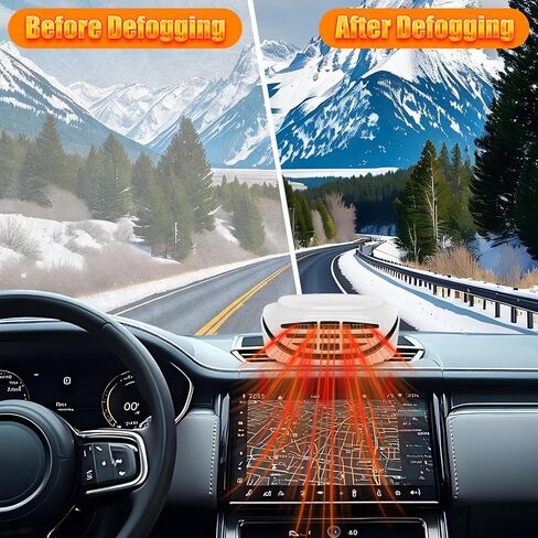 Auto Windshield Demister, DC12V Car Heater 120W Efficient Heating Portable Defroster Fan with Adjustable Angle for Winter, Fast Heating Alloy Heating Wire in Kuwait