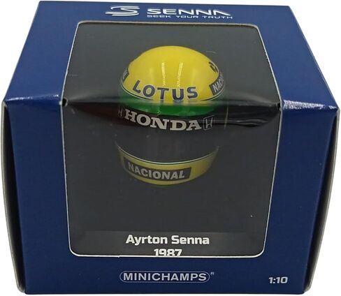 - خوذة فورمولا 1 متوافقة مع أيرتون سينا ​​#12 فريق الجمل لوتس هوندا فورمولا 1 1987 1:10 Minichamps 388712 in Kuwait
