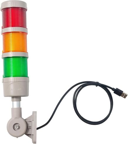 أضواء برج أندون LED بمكدس USB مع صفارة، وأضواء تحذير صناعية، وأضواء برج العمود (24VDC، 3 طبقات، مع صفارة) in Kuwait