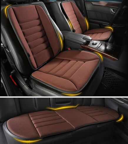 kingphenix Car Seat Cushion with Back Support Pillow: Enhanced Comfort Memory Foam Design for Pain Relief, Ideal for Drivers and Office Use - Ergonomic Lumbar Comfort for Long Sitting - Black in Kuwait