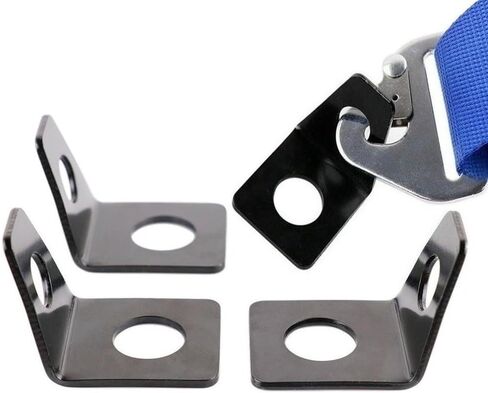 4PCS Seat Belt Mounting L Bracket Kit 4/5/6 Point Racing Seatbelt L-Shaped Angle Hook Holder in Kuwait