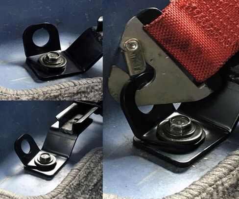 4PCS Seat Belt Mounting L Bracket Kit 4/5/6 Point Racing Seatbelt L-Shaped Angle Hook Holder in Kuwait
