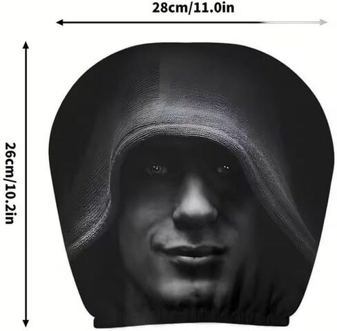2 Pcs Car Headrest Cover, Scary Face Printing Auto Seat Headrest Protector, 2025 Funny Spooky Face Masque Head Rest Cover for Car Vehicle Truck SUV in Kuwait