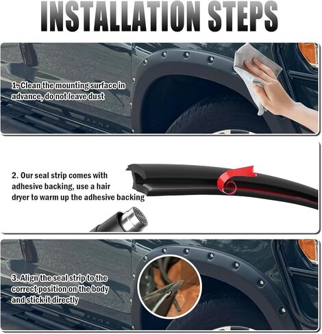 33Ft Car Fender Flare Rubber Seal,T-Style Car Fender Flare Rubber Edge Trim for Filling Gaps & Reducing Vibration,Self-Adhesive Rubbers Strip for Automotive Fenders Flares in Kuwait