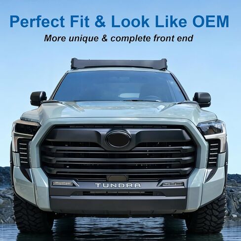ديكورات رقعة الشبكة الأمامية للمصابيح الأمامية متوافقة مع ملحقات 2026 2025 2024 2023 2022 Toyota Tundra تضيف مظهرًا فريدًا من بلاستيك ABS (استخدم الأشرطة على الوجهين للتثبيت) in Kuwait