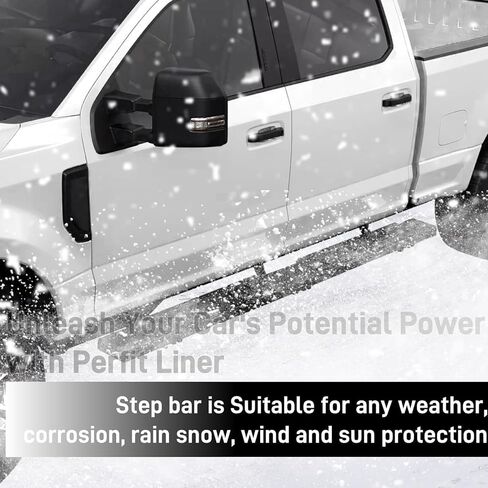 6" Running Boards Compatible with 2015-2026 Ford F-150 Super Crew Cab and 2017-2026 Ford F250 F350 Super Duty Crew Cab - Side Step Rails Nerf Bars (Aluminum Alloy, for Vehicles with 4 Full Size Doors) in Kuwait