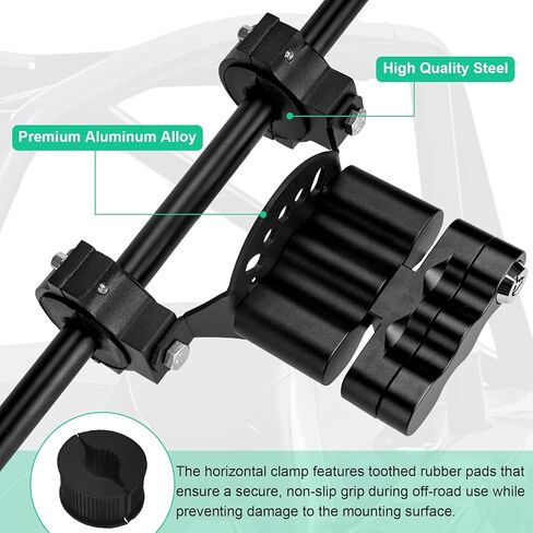 يمكن تركيب شريط الغاز UTV Roll Bar مع قفل المفتاح، وحامل حزمة الوقود والماء العالمي، يناسب أقفاص اللف مقاس 1.0 بوصة - 2 بوصة، متوافق مع حاويات الوقود والتخزين القياسية من Rotopax in Kuwait