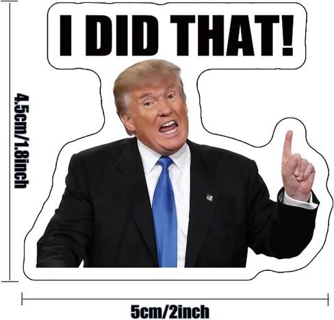 ملصق I Did That Trump 100 قطعة، 2 × 1.8 بوصة ملصقات مضخة غاز، مقاومة للماء ومقاومة للطقس، لمسة نهائية لامعة، سهلة الإزالة وقابلة لإعادة الاستخدام، بدون بقايا، تلتصق بسطح مسطح ومنحني in Kuwait