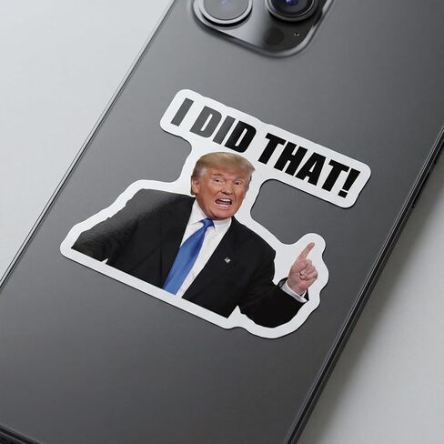 ملصق I Did That Trump 100 قطعة، 2 × 1.8 بوصة ملصقات مضخة غاز، مقاومة للماء ومقاومة للطقس، لمسة نهائية لامعة، سهلة الإزالة وقابلة لإعادة الاستخدام، بدون بقايا، تلتصق بسطح مسطح ومنحني in Kuwait