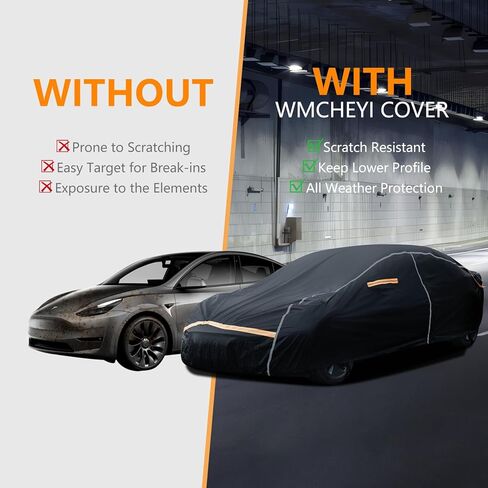 Car Cover Waterproof All Weather,6 Layers Car Covers for Automobiles, Full Exterior Cover with Zipper, Outdoor Car Cover Sun UV Rain Snow Wind Protection, Fit for 185"(185*70*59 inch)Sedan in Kuwait