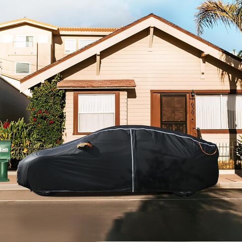 Car Cover Waterproof All Weather,6 Layers Car Covers for Automobiles, Full Exterior Cover with Zipper, Outdoor Car Cover Sun UV Rain Snow Wind Protection, Fit for 185"(185*70*59 inch)Sedan in Kuwait