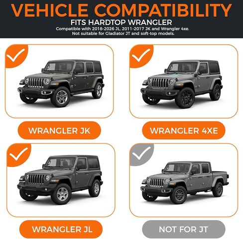 عاكس المطر للنافذة الخلفية لسيارة Jeep Wrangler JL 2018-2026 & JK 2011-2017، واقي مزراب النافذة الخلفية الصلبة، شريط محول المياه لغطاء الخندق لملحقات رانجلر 2/4 باب in Kuwait