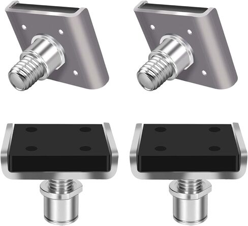 4 Pack Auto Adapters for 2 Post Lift - Car Lift Truck Adapter Accessories, Galvanized Steel Rubber Pads Fit, Spin-Up Frame Extensions Compatible with KT, ME, Challenger Auto Car Vehicle Lifts in Kuwait