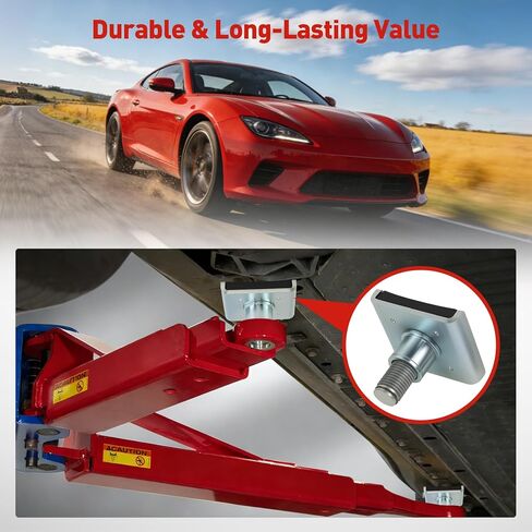 4 محولات حزمة 2 عمود رفع، ملحقات شاحنة رفع السيارة متوافقة مع محول مركبة رفع السيارة الأوتوماتيكي KATOOL 10000LB-18000LB، وسادات فولاذية/مطاطية مجلفنة in Kuwait