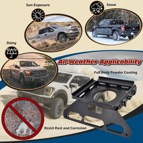حامل كابينة TOPOWN بدون حفر لـ Starlink Mini لـ Ford F150 (2015+)، حامل معدني لـ Starlink Mini لـ F250-F550 (2017+)، حامل شاحنة لجسم الألومنيوم (براءة الاختراع الأمريكية 30/008,384) in Kuwait