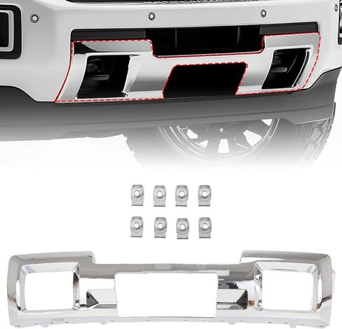 لوحة انزلاقية للمصد الأمامي متوافقة مع 2015-2019 GMC Sierra 2500 3500 HD، كروم، استبدال 23178779 GM1053104 in Kuwait