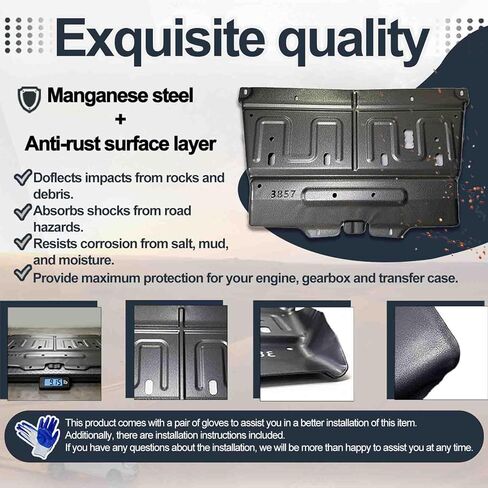 New Update 3D Manganese Steel Splash Panel Shield ML3Z-7222-D,JL3Z-7222-C Compatible with 2015-2024 F150 Ford. in Kuwait
