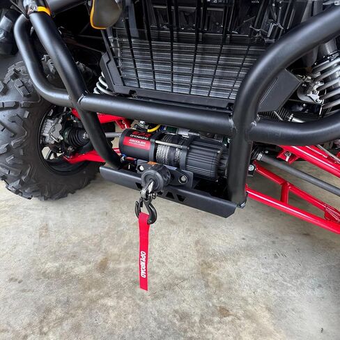 OPENROAD 4500 رطل ATV/UTV ونش، 12 فولت سحب ونش UTV كهربائي للطرق الوعرة مع حبل صناعي 1/4 بوصة × 50 بوصة، جهاز تحكم عن بعد لاسلكي وسدادة مطاطية (4500 رطل بحبل صناعي) in Kuwait