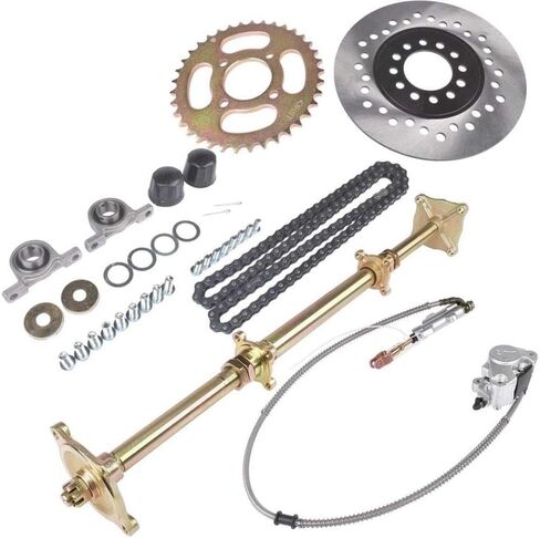 مجموعة المحور الخلفي المباشر مع سلسلة تجميع فرامل محور العجلة وقرص متوافق مع AP01 32 بوصة Go Kart in Kuwait