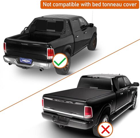 Hooke Road Full-Size Truck Roll Bar w/Lights and Storage for Ram 1500, Ford F150 & Raptor, Chevy Silverado 1500 (Exclude ZR2), Toyota Tundra, GMC Sierra 1500, 22.6" High Adjustable Chase Rack in Saudi Arabia