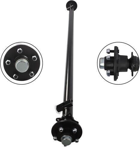 Nakkaa 5 x 4.5 Bolt Pattern Trailer Axle 3500 lb Idler 5 Lug 95 "Hubface 80" Spring Center 3.5k TK مقطورة المحور in Kuwait