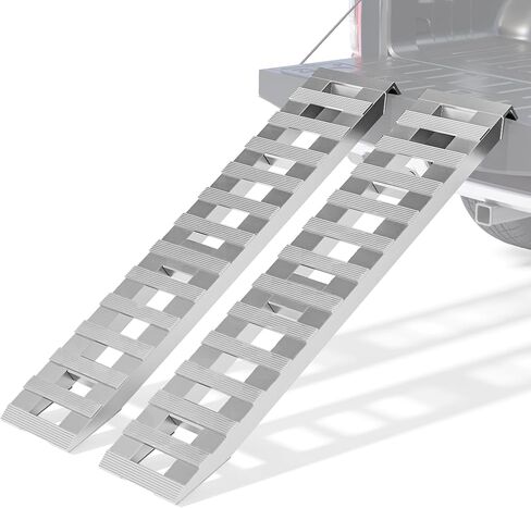 YINTATECH 2pcs 6000lbs 60" x 12" Aluminum Trailer Ramps with Tail Hook, Heavy Duty Loading Ramps for Trailers, Motorcycle, ATV/UTV, Trucks, Lawn Mower, Tractor, Car Hauler in Kuwait