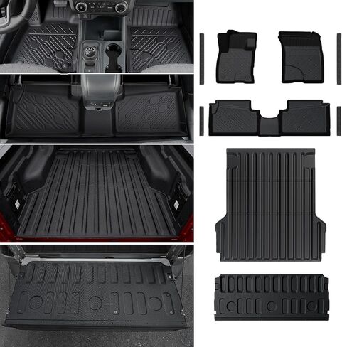 حصيرة سرير شاحنة Mabett وحصيرة الباب الخلفي لملحقات Ford Maverick 2026 2025 2024 2023 2022، بطانة سرير بديلة مناسبة لجميع الأحوال الجوية تناسب مافريك بنزين/هجين in Kuwait
