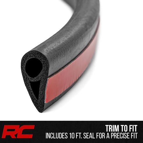 Rough Country Truck Bed & Tailgate Seal Kit - Weatherproof Bed Seal for Tonneau Covers, Blocks Dust Dirt & Water, Trim-to-Fit 10ft Seal in Kuwait