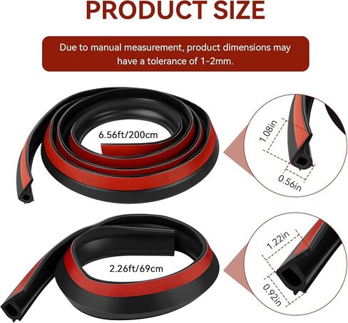 Tailgate Seal with Taper Seal, Adhesive Truck Bed Seal Kit Compatible with Ford Model Years F150, F250, F350, F450, Raptor and Lightning, Waterproof Dustproof, Black in Kuwait