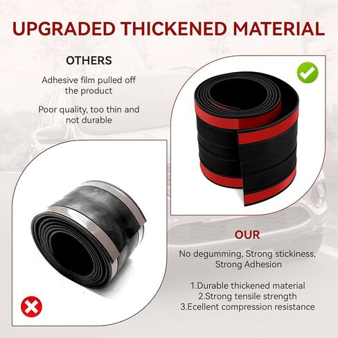 Tailgate Gap Cover, 4.25" Width Rock Block Tailgate Seal Replacement for ROK Block Tailgate Gap Cover, Tailgate Seal to Stop Dust, Water, Rocks and Debris, Easy to Install in Kuwait
