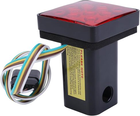 Red 12 LED Trailer Truck Hitch Tow Haul Receiver Cover Universal Brake Light for 2 Inch Towing Receiver in Kuwait