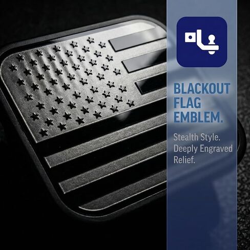 2 Inch Trailer Hitch Covers, Upgraded Rubber Tow Hitch Cover with American Flag Design, Black Silver Receiver Tube Hitch Plug, Automotive Exterior Accessories in Kuwait