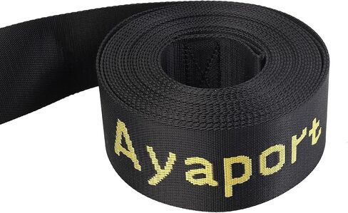 حزام ونش قارب Ayaport مع خطاف - 2 بوصة × 20 بوصة - قوة كسر 6600 رطل، استبدال حزام ونش مقطورة القارب للقوارب البحرية وقارب الصيد ATV وJet Ski (خطاف فولاذي) in Kuwait