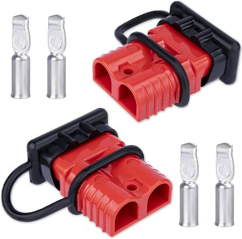 BFXM Anderson Connector 4 Pcs, 50 Amp 12-36v Battery Quick Connect/Disconnect Plug Kit, Connectors for 6 to 12 Gauge Cables, for Car Bike ATV Winches Lifts Motors More,SB50 Red in Saudi Arabia