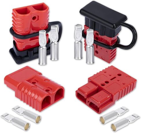 BFXM Anderson Connector 4 Pcs, 50 Amp 12-36v Battery Quick Connect/Disconnect Plug Kit, Connectors for 6 to 12 Gauge Cables, for Car Bike ATV Winches Lifts Motors More,SB50 Red in Saudi Arabia