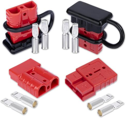 BFXM Anderson Connector 4 Pcs, 50 Amp 12-36v Battery Quick Connect/Disconnect Plug Kit, Connectors for 6 to 12 Gauge Cables, for Car Bike ATV Winches Lifts Motors More,SB50 Red in Saudi Arabia