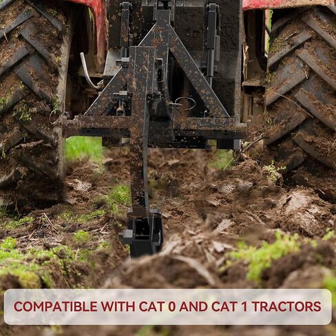 YITAMOTOR خنادق مثبتة على وصلة ربط شديدة التحمل تناسب 3 نقاط وصلة، وصلة ربط العشب مع جهاز استقبال 2 بوصة لجرار ATV/UTV، تربة فرعية، ساق قطرة صلبة 16 بوصة مع عمق قابل للتعديل وقطعتين من أسنان الكسارة القابلة للاستبدال in Kuwait