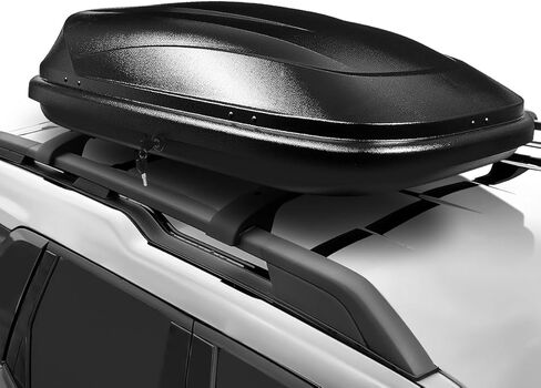 Heavy Duty Rooftop Cargo Carrier ABS Lockable Car Roof Rack Cargo Carrier, Capacity 110 LBS, 53 X 34 X 15 Inches, Black in Kuwait