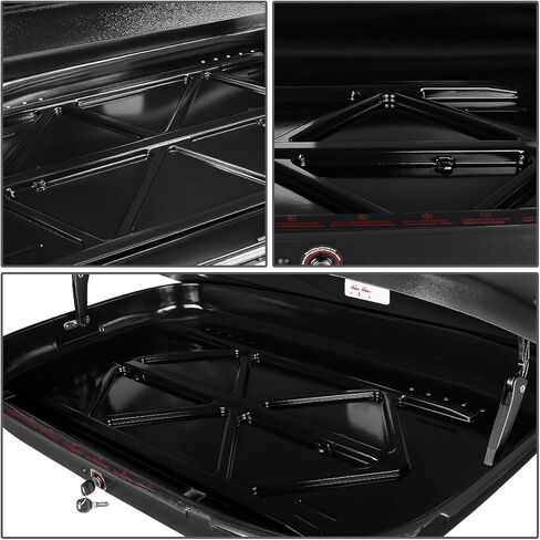 Heavy Duty Rooftop Cargo Carrier ABS Lockable Car Roof Rack Cargo Carrier, Capacity 110 LBS, 53 X 34 X 15 Inches, Black in Kuwait