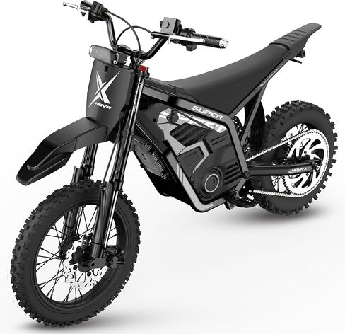 دراجة ترابية كهربائية ESKUTE NOVA X، محرك 35-46 ميل في الساعة 4000 واط مع بطارية معتمدة 48 فولت 22.8 أمبير، فرامل هيدروليكية كاملة التعليق، الطرق الوعرة الجبلية للمراهقين والبالغين باللون الأسود in Kuwait