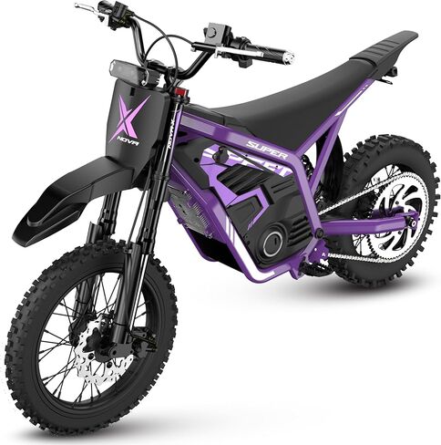 دراجة ترابية كهربائية ESKUTE NOVA X، محرك 35-46 ميل في الساعة 4000 واط مع بطارية معتمدة 48 فولت 22.8 أمبير، فرامل هيدروليكية كاملة التعليق، الطرق الوعرة الجبلية للمراهقين والبالغين باللون الأسود in Kuwait