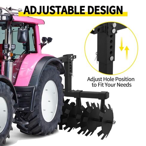 ATV Disc Harrow Universal 32" Cut Width Disc Plow Harrow ATV Tiller with 2" Receiver Mount for ATV UTV (Disc Harrow) in Kuwait
