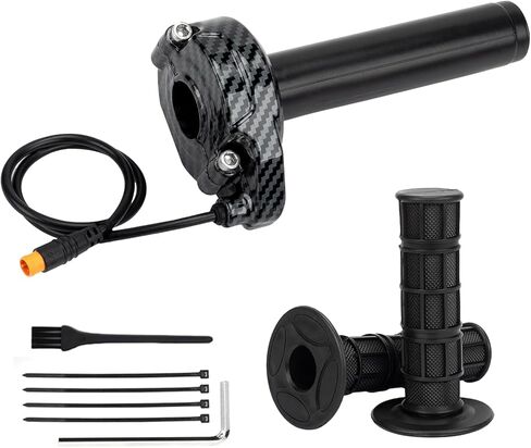 Ebike Full Twist Throttle for Macfox، 3 Pin Surron Style Throttle Grip Kit 12V-72V متوافق مع HappyRun Freego Heybike الدراجة الترابية الكهربائية in Kuwait
