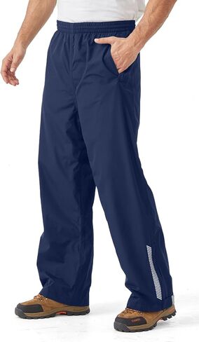 Men's Packable Rain Pants Waterproof Windproof Outdoor Rain Overpants for Hiking Fishing Daily Work in Kuwait