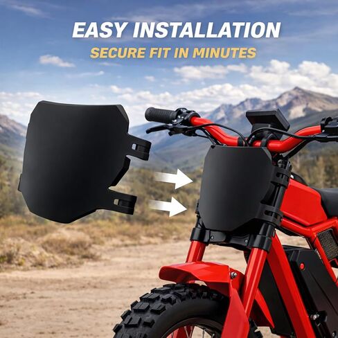 غطاء سلك لوحة الأرقام الأمامية للدراجة الترابية الكهربائية، واقي كابل لـ Sur Ron Light Bee X S، Talaria Sting MX3 MX4 MX5، E-Ride Pro، Super73، Ridstar Q20، أسود in Kuwait