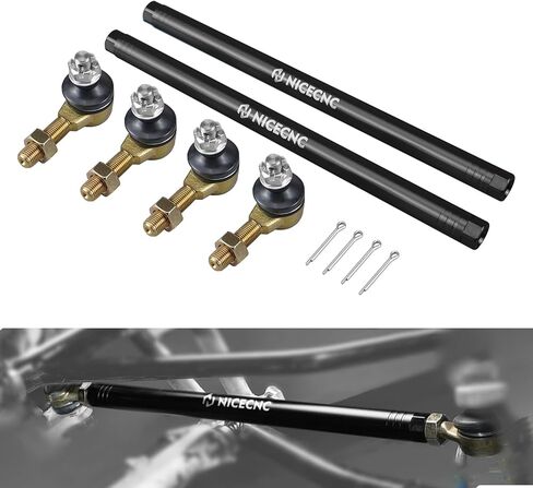 قضبان ربط وأطراف قضبان ربط من NICECNC متوافقة مع Yamaha Raptor 700 YFM700 2013 2015-2023، Raptor 700 YFM700R 2006 2007 2008 2014، Raptor 700R YFM700R 2009-2013 2015-2023 طقم قضيب ربط، أسود in Kuwait