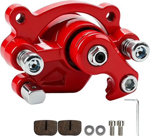 فرجار الفرامل الخلفي JINGKE مع وسادات الفرامل لكولمان CT100U CC100X RB100 B100 Baja DB30 Dirt Bug 79cc 97cc 99cc 105cc 2.5hp 2.8hp Motovox MBX10 MBX11 Monster Moto MMB-80 MM-B105 أجزاء (أحمر) in Kuwait