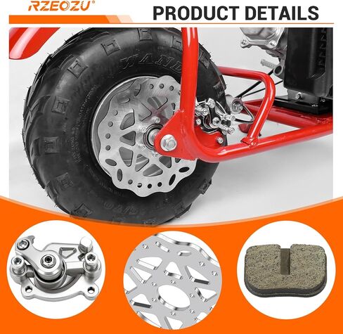 طقم دوار فرامل قرص الدراجة الصغيرة 180 مم مع استبدال فرجار الفرامل الخلفية لـ Monster Mega Moto 80 105cc Coleman CT100U CC100X RT100 Baja Doodlebug DB30 GMB100 Motovox MBX10 MBX11 Minibike Parts in Kuwait