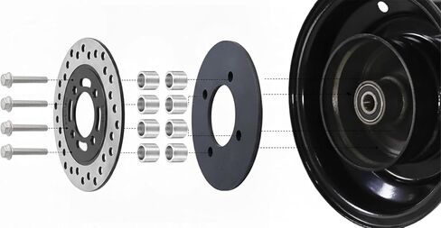 مجموعة تحويل فرامل الأسطوانة إلى القرص لدراجة كولمان CT200U BT200X CT200U-EX Axis M200 Baja MB200 الصغيرة، فرجار 63 مم دوار 160 مم - لحام + ترقية الترباس، لا حاجة إلى تغيير الإطارات in Kuwait