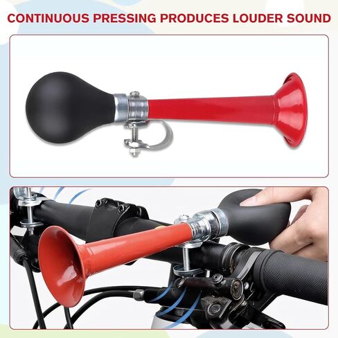 1 PC Bike Air Horn, High Volume Warning Bicycle Horn, Alloy Squeeze Loud Sound Bicycle Bell, Universal Riding Equipment Accessory for ATVs, Mountain Bikes in Kuwait